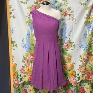Lavender One Shoulder Strap Formal dress